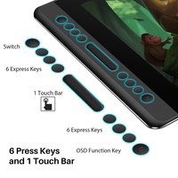 HUION Kamvas Pro 16 120% sRGB wyświetlacz tabletu graficznego Tablet graficzny cyfrowy Monitor 8192 poziomów obsługa przechyłu za pomocą klawiszy skrótów 3